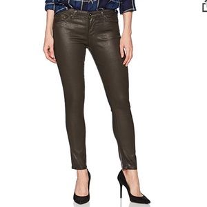 Stunning AG The Legging Brown Leatherette Jeans